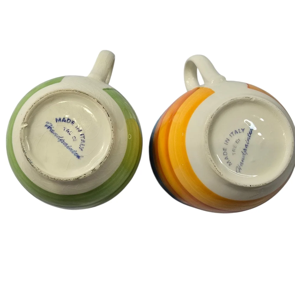 Hand-painted Italian Ceramic Mugs